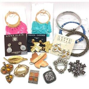 Vintage to now LOT: 16 Pc Jewelry Designers Anne Klein, Monet, Lia Sophia, 1928